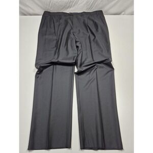 Peerless Dress Pants Mens 50x37 Black Wool Pleated Straight Unhemmed NWT